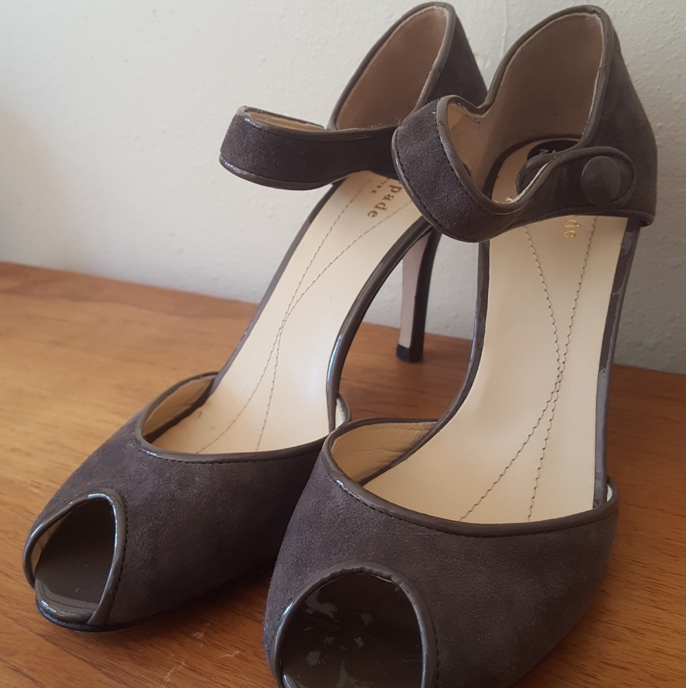 Kate Spade 6.5 peep toe ankle strap heels